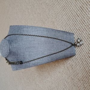 Gold Tones Heart Necklace by Pam Hiran